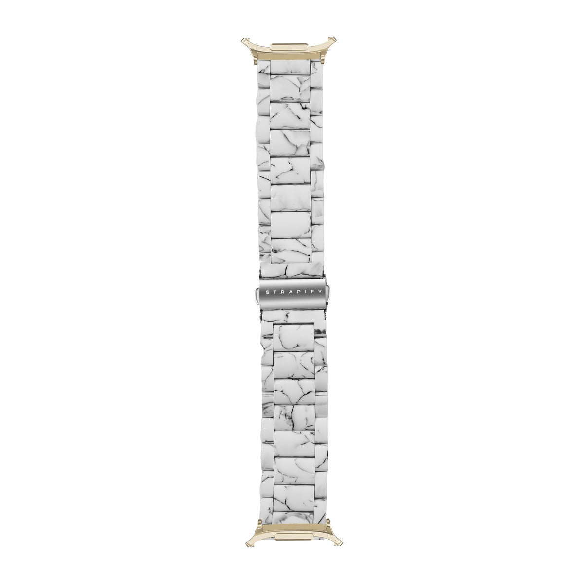 Crystalised Acetate - Tortoiseshell White Gold with Strap Adapter for Galaxy Watch 8-9/Ultra
