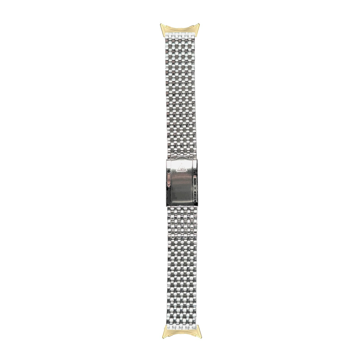 9-Row Beads of Rice Stainless Steel Watch Bracelet Gold with Google Pixel Spring Bar Adapters - Wear Any 20mm Strap! for Pixel Watch 1-5 41mm