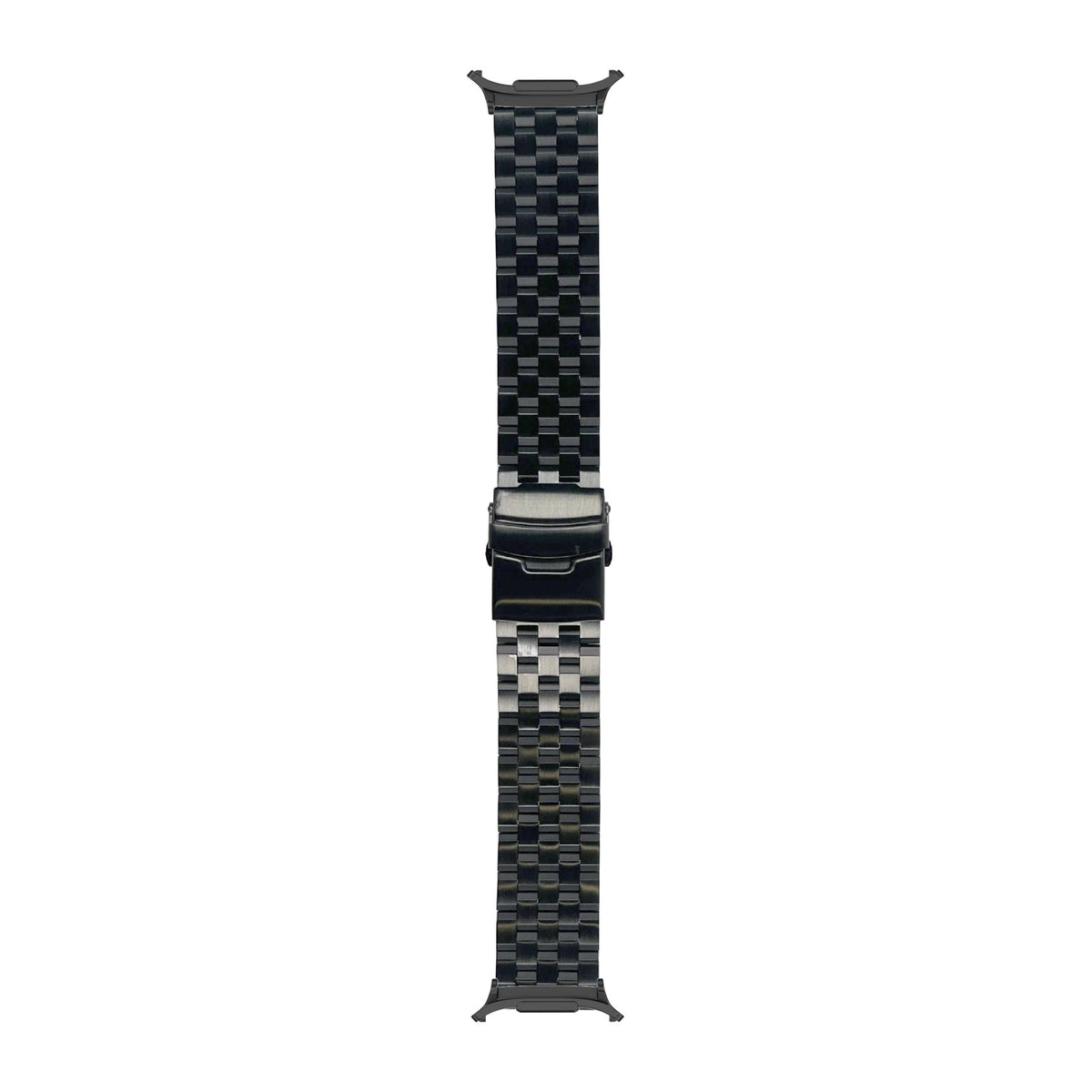 Engineer Bracelet - Folding Deployant Clasp - Black Black with Strap Adapter for Galaxy Watch 8-9/Ultra