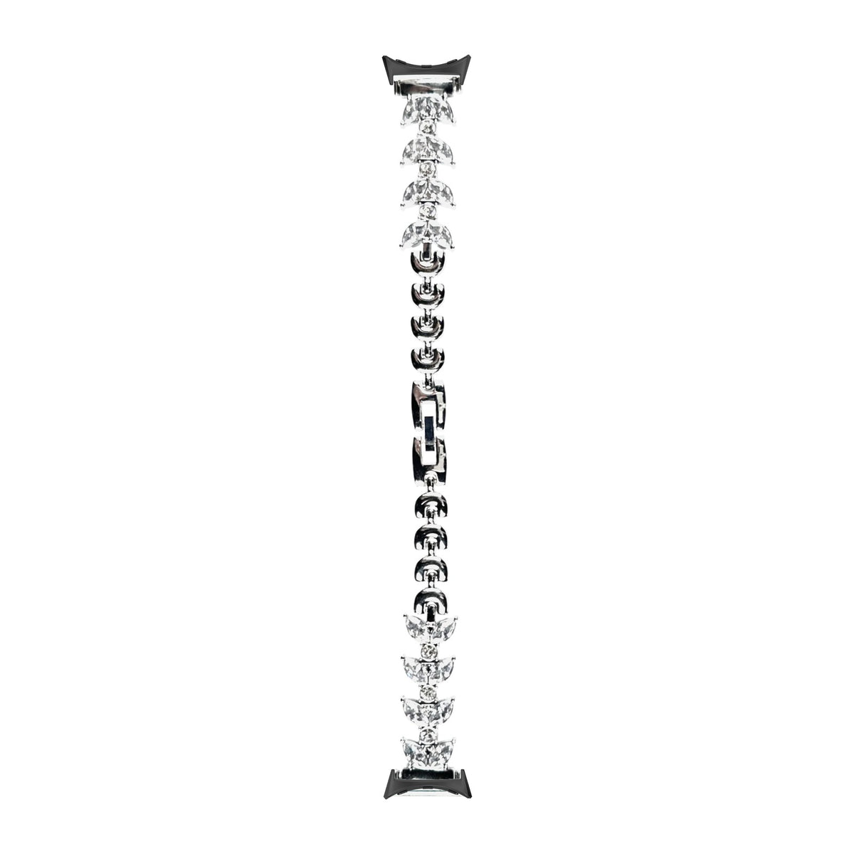 Pearce Bracelet Silver Black with Google Pixel Spring Bar Adapters - Wear Any 20mm Strap! for Pixel Watch 3-5 45mm