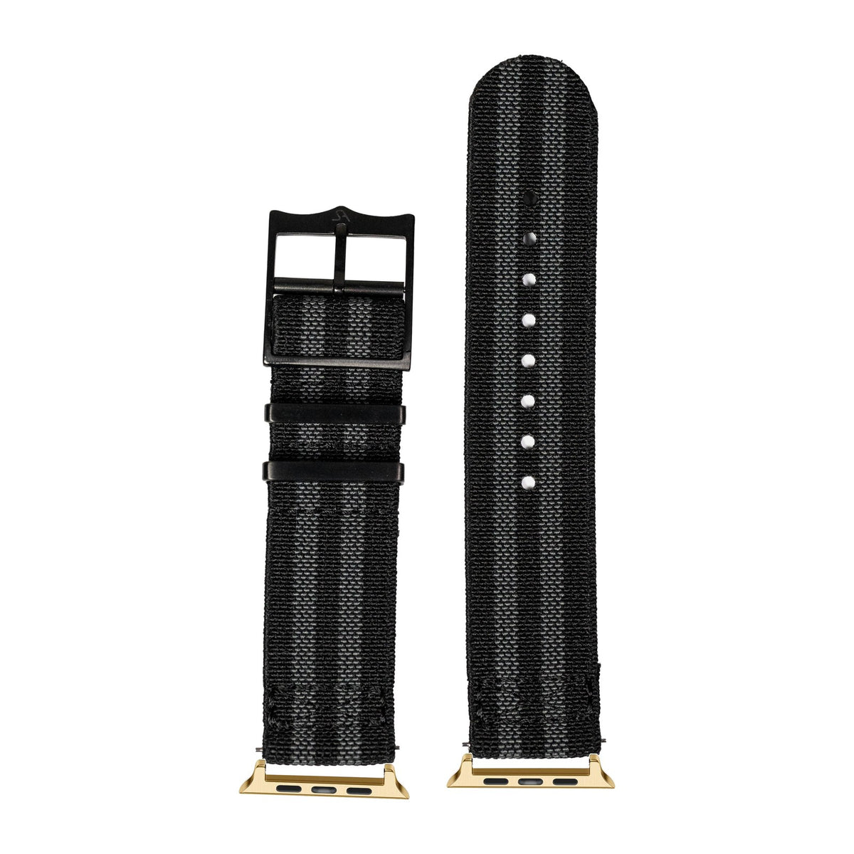ElastoFlex - Stealth Bond [Black Hardware] Gold with Connecters - Spring Bar Type for Apple Watch