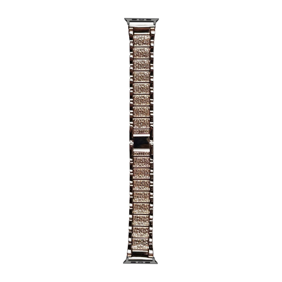 Zirconia Shimmer Bracelet Silver / Rose Gold Black with Connecters - Spring Bar Type for Apple Watch