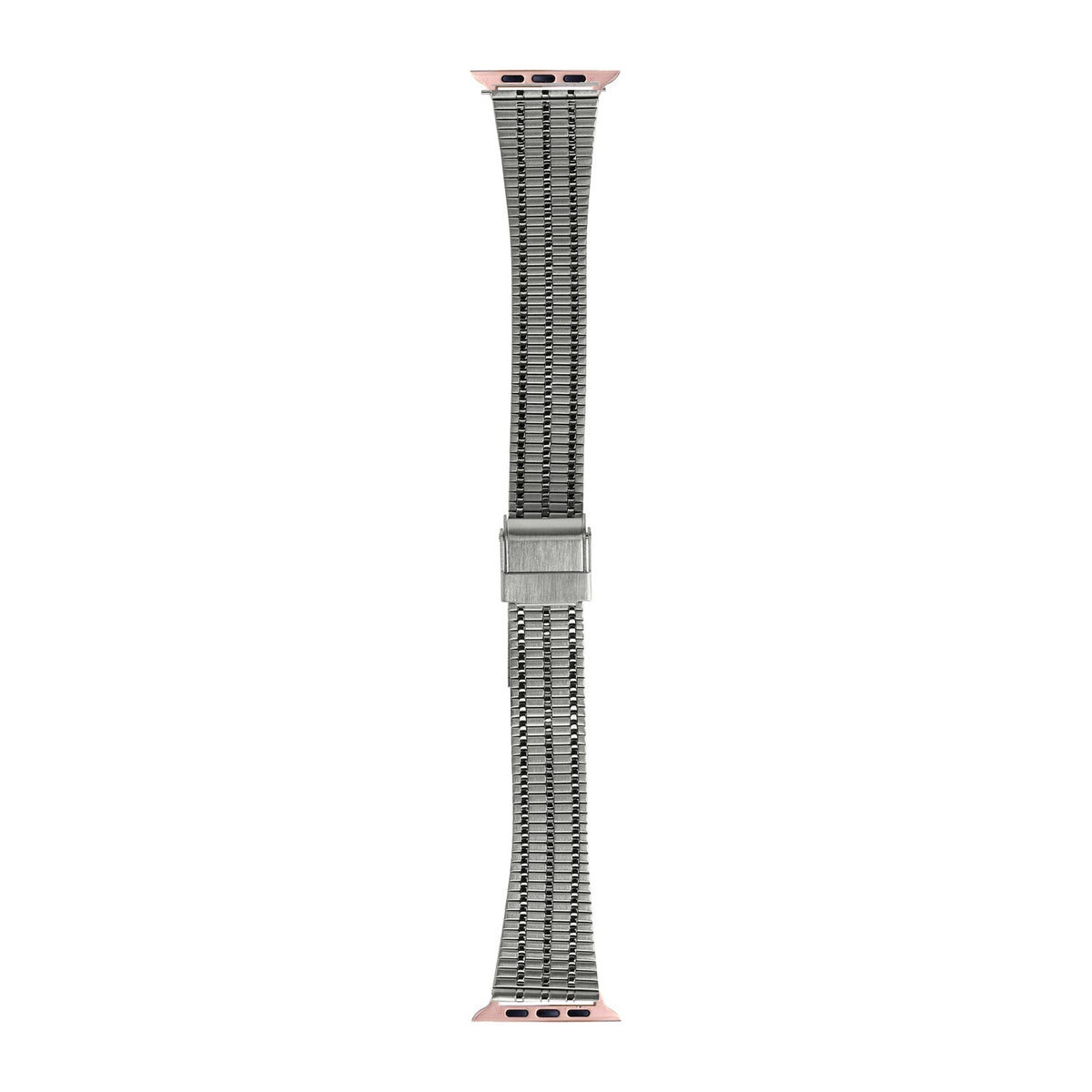 Vintage Tapered Bracelet Silver Rose Gold with Connecters - Spring Bar Type for Apple Watch