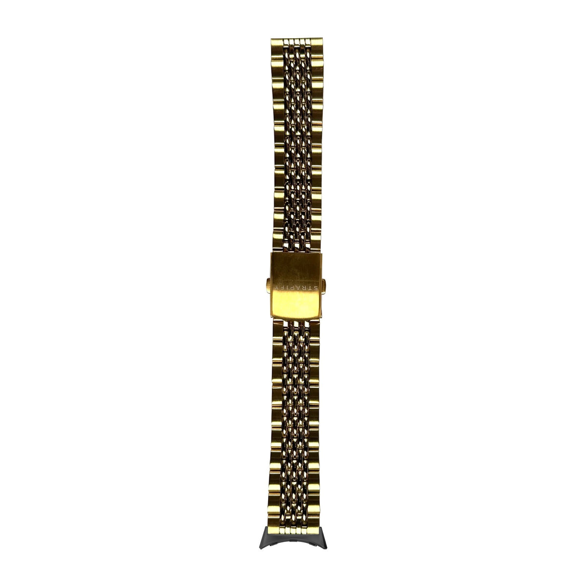Steel Bracelet - Beads of Rice Gold Black with Google Pixel Spring Bar Adapters - Wear Any 20mm Strap! for Pixel Watch 3-5 45mm
