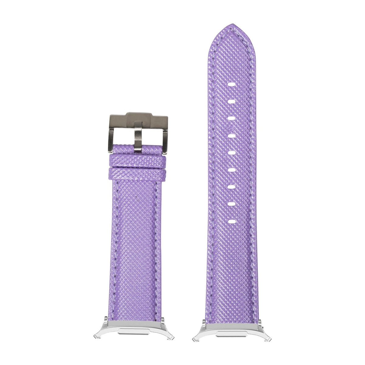 Sailcloth - Lavender Silver with Strap Adapter for Galaxy Watch 8-9/Ultra