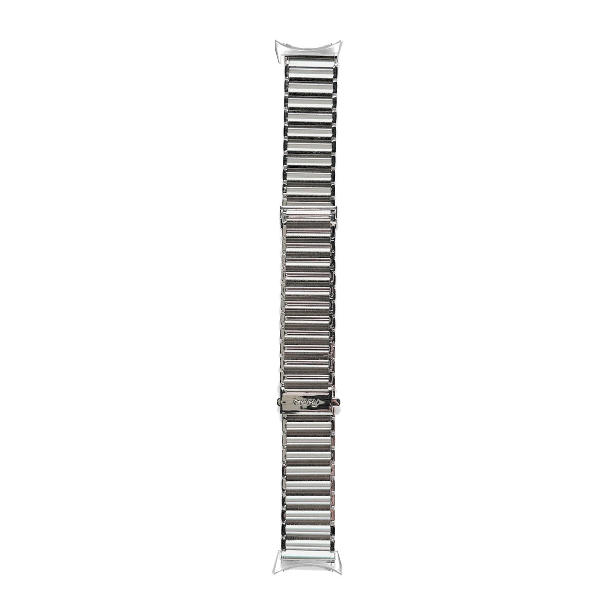 The Forstner Klip - Stainless Steel Ladder-Style Watch Bracelet Silver with Google Pixel Spring Bar Adapters - Wear Any 20mm Strap! for Pixel Watch 3-5 45mm