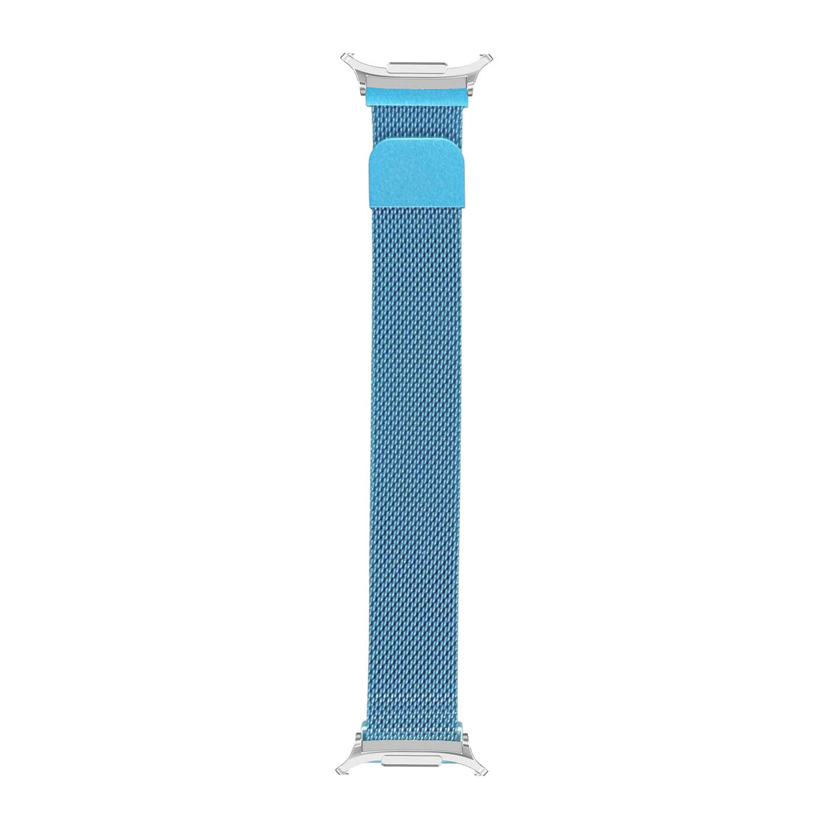 Milanese - Sky Blue Silver with Strap Adapter for Galaxy Watch 8-9/Ultra
