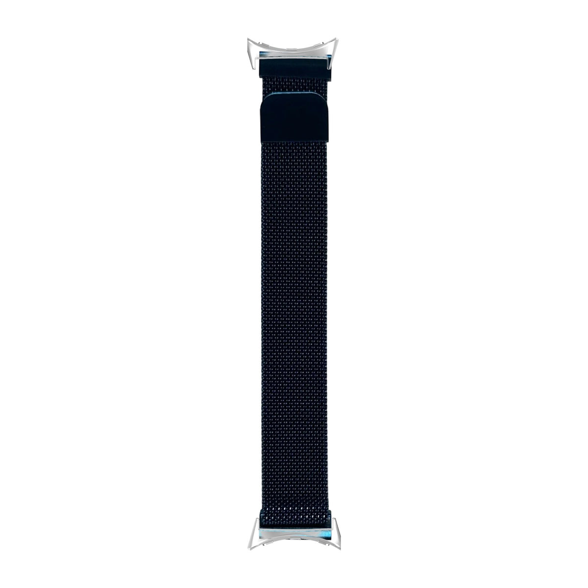 Milanese - Blue Silver with Google Pixel Spring Bar Adapters - Wear Any 20mm Strap! for Pixel Watch 1-5 41mm