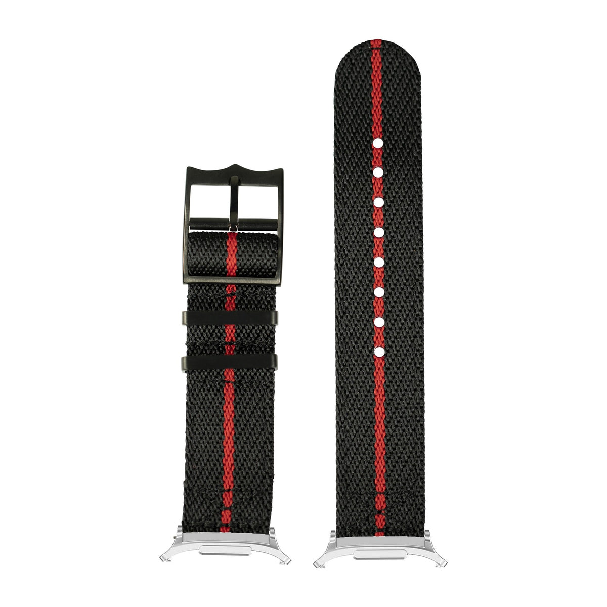 Cross Militex - Black / Red [Black Hardware] Silver with Strap Adapter for Galaxy Watch 8-9/Ultra