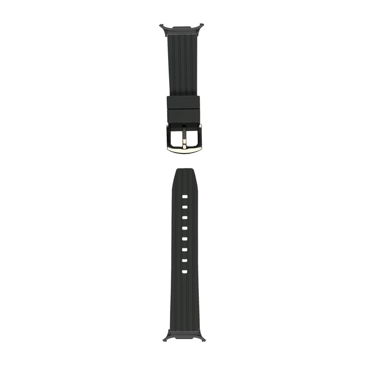 Flexi Silicone Grey 4 Black with Strap Adapter for Galaxy Watch 8-9/Ultra