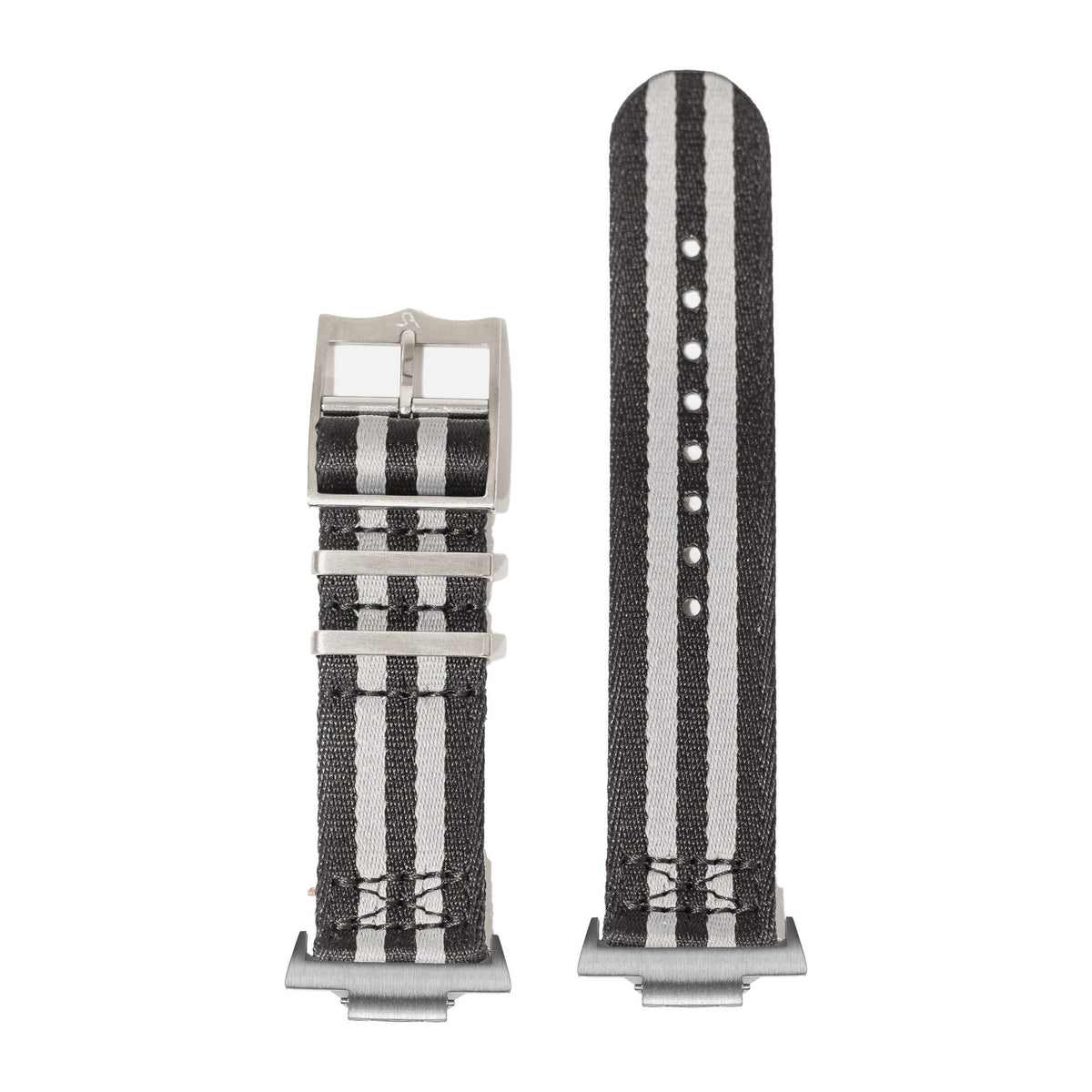 Ultra Militex - Bond (Black/Grey) Silver with Strap Adapter for Tissot PRX 40