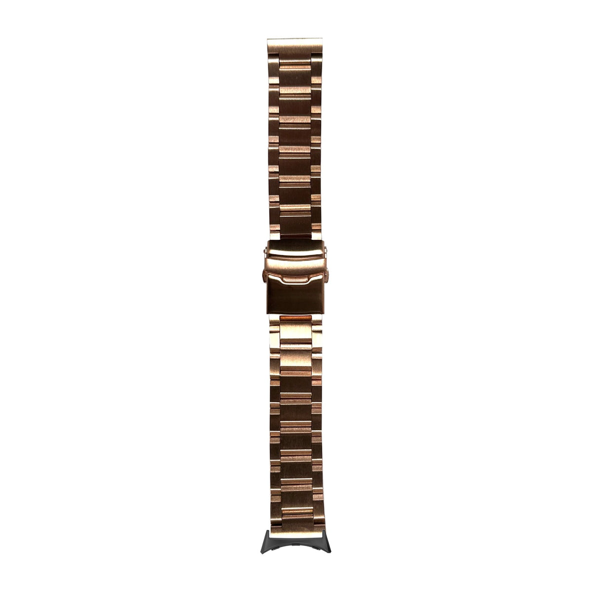 Steel Bracelet - Hex Link Rose Gold Black with Safety Deployant Clasp with Google Pixel Spring Bar Adapters - Wear Any 20mm Strap! for Pixel Watch 1-5 41mm