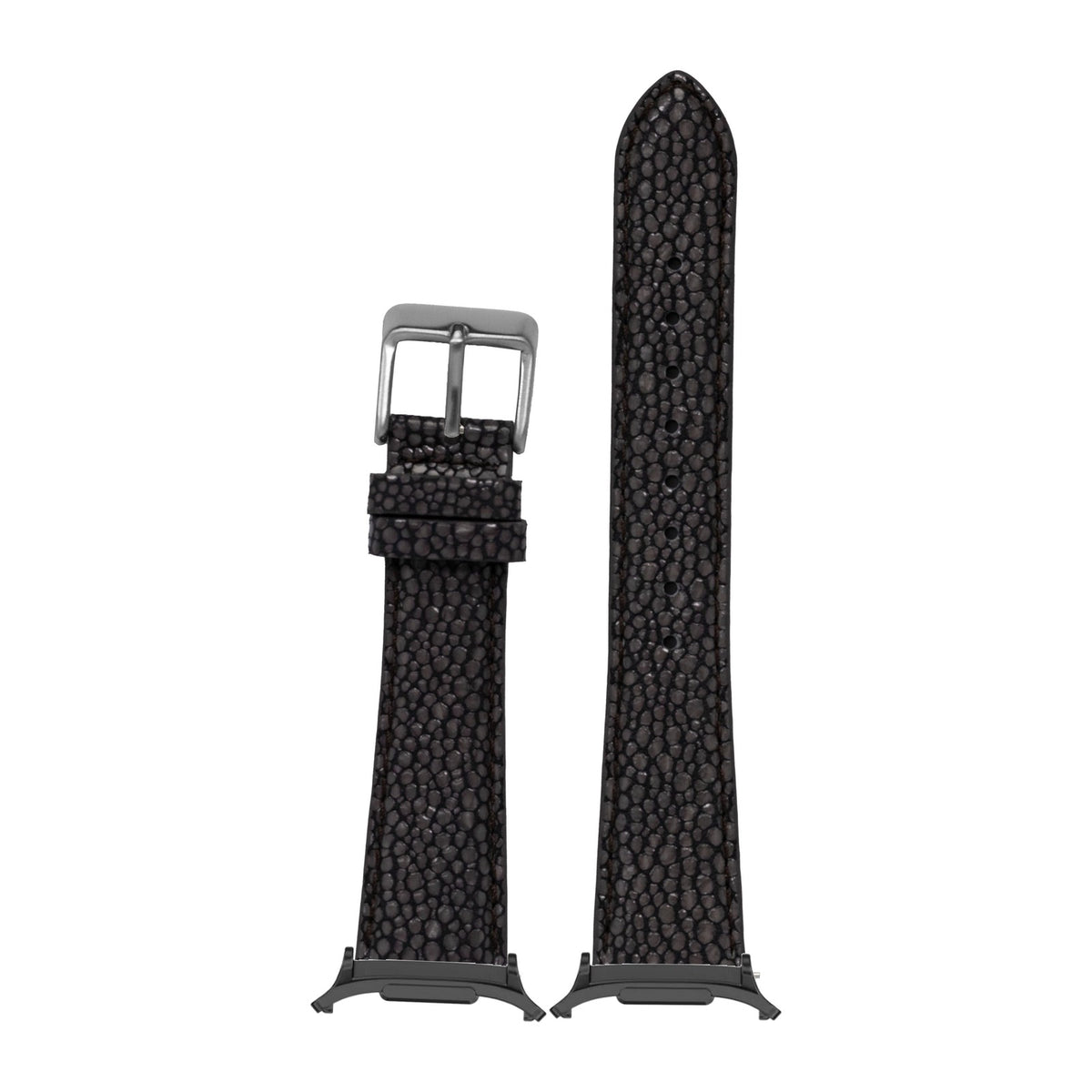 Faux Stingray - Grey / Black for the Galaxy Watch 8, 9 and Ultra with adapter fitted