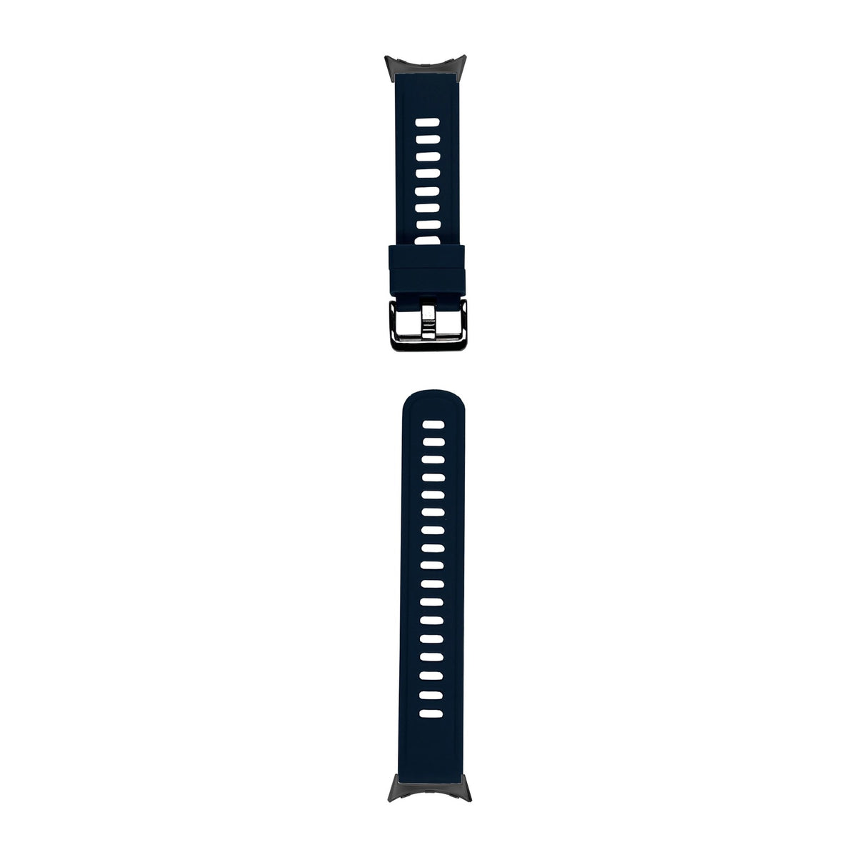 Flexi Silicone 3 Midnight Blue Black with Black Hardware with Google Pixel Spring Bar Adapters - Wear Any 20mm Strap! for Pixel Watch 1-5 41mm