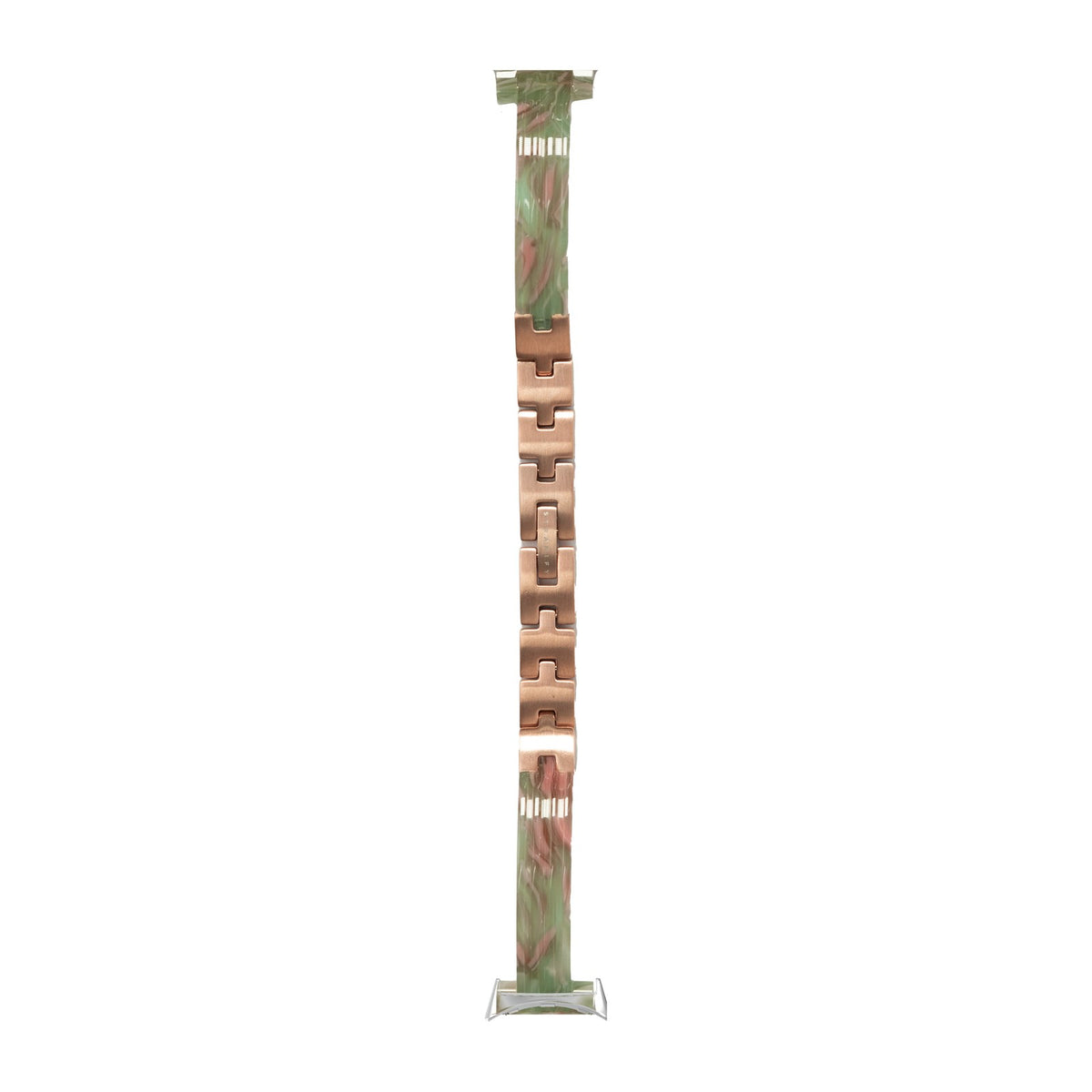Acetate Bangle - Jade Pearl / Rose Gold Silver with Google Pixel Spring Bar Adapters - Wear Any 20mm Strap! for Pixel Watch 3-5 45mm