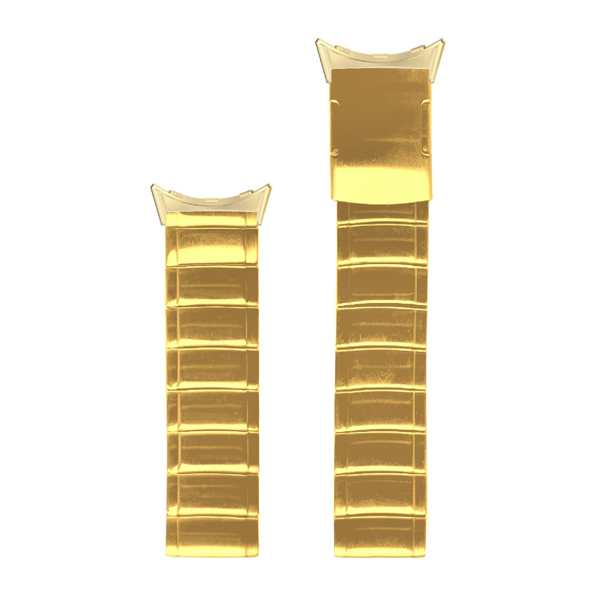Link Bracelet Gold Gold with Google Pixel Spring Bar Adapters - Wear Any 20mm Strap! for Pixel Watch 1-5 41mm