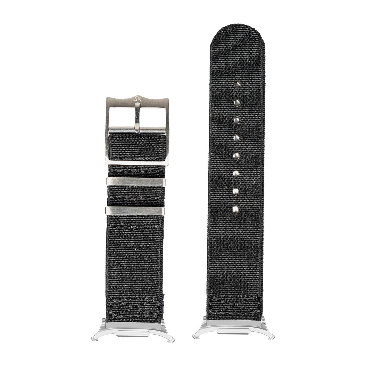 ElastoFlex - Black Silver with Strap Adapter for Galaxy Watch 8-9/Ultra