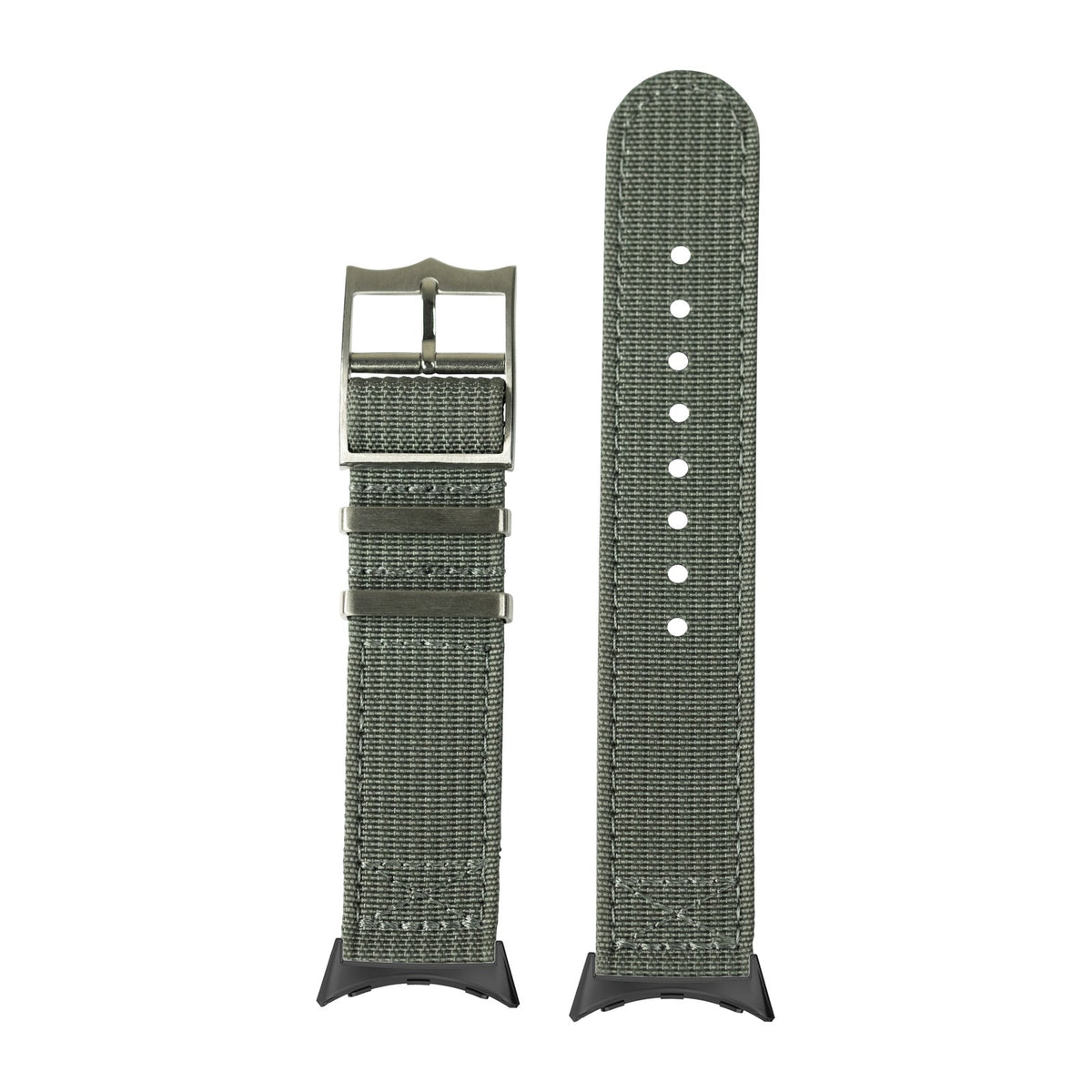Alpha Militex - Dark Grey with Google Pixel Spring Bar Adapters - Wear Any 20mm Strap! for Pixel Watch 3-5 45mm