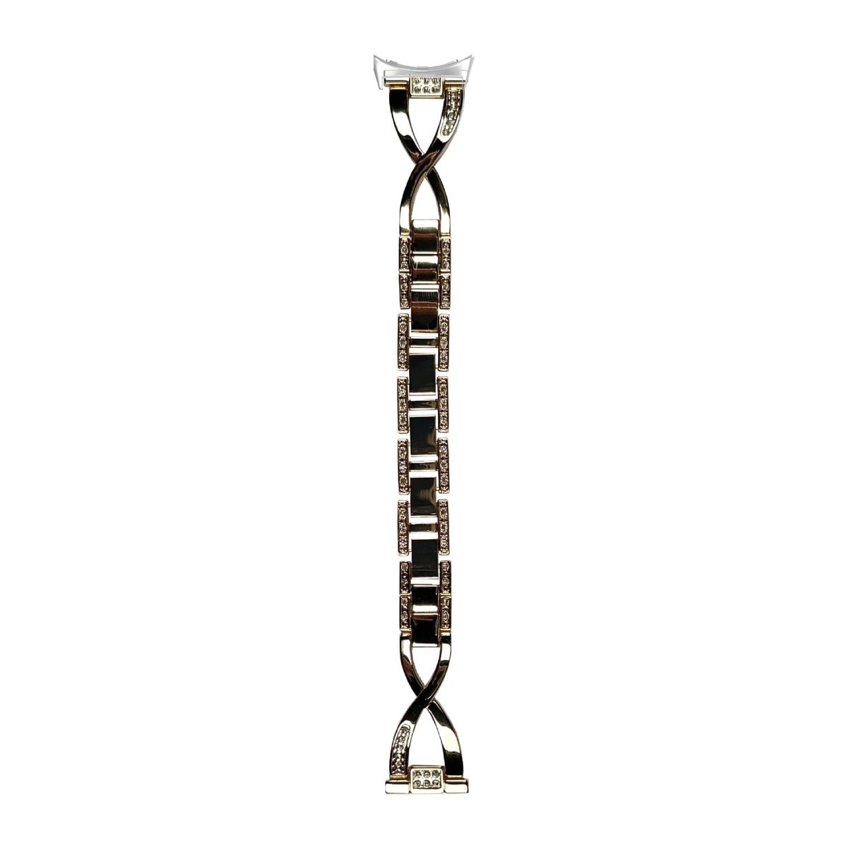 Helix Bracelet Gold Silver with Google Pixel Spring Bar Adapters - Wear Any 20mm Strap! for Pixel Watch 3-5 45mm