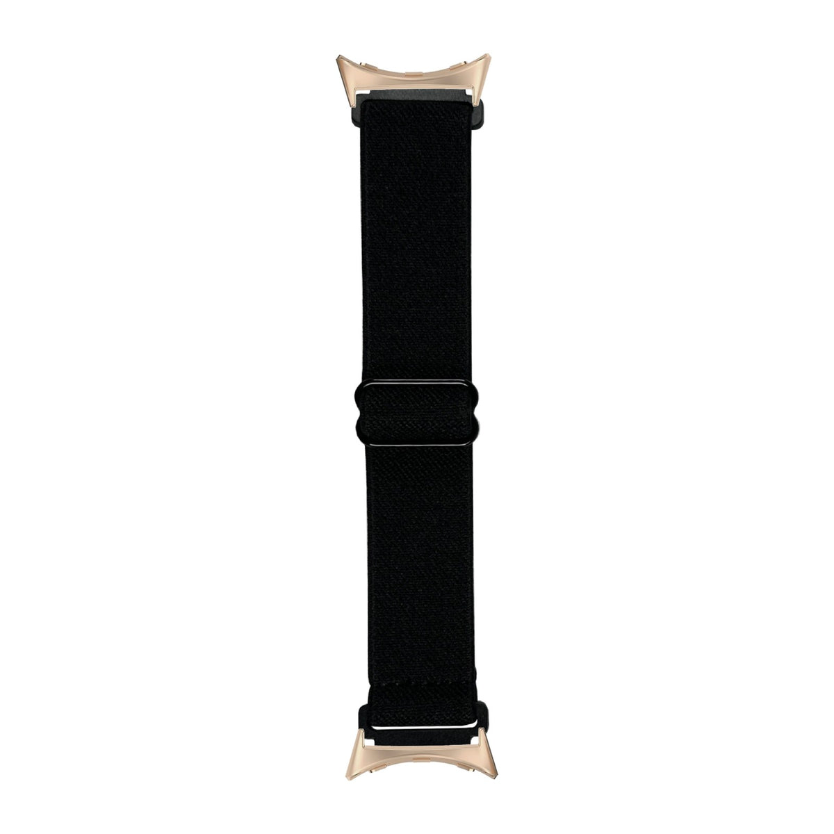 Weaved Elastic Loop Black Rose Gold with Google Pixel Spring Bar Adapters - Wear Any 20mm Strap! for Pixel Watch 1-5 41mm