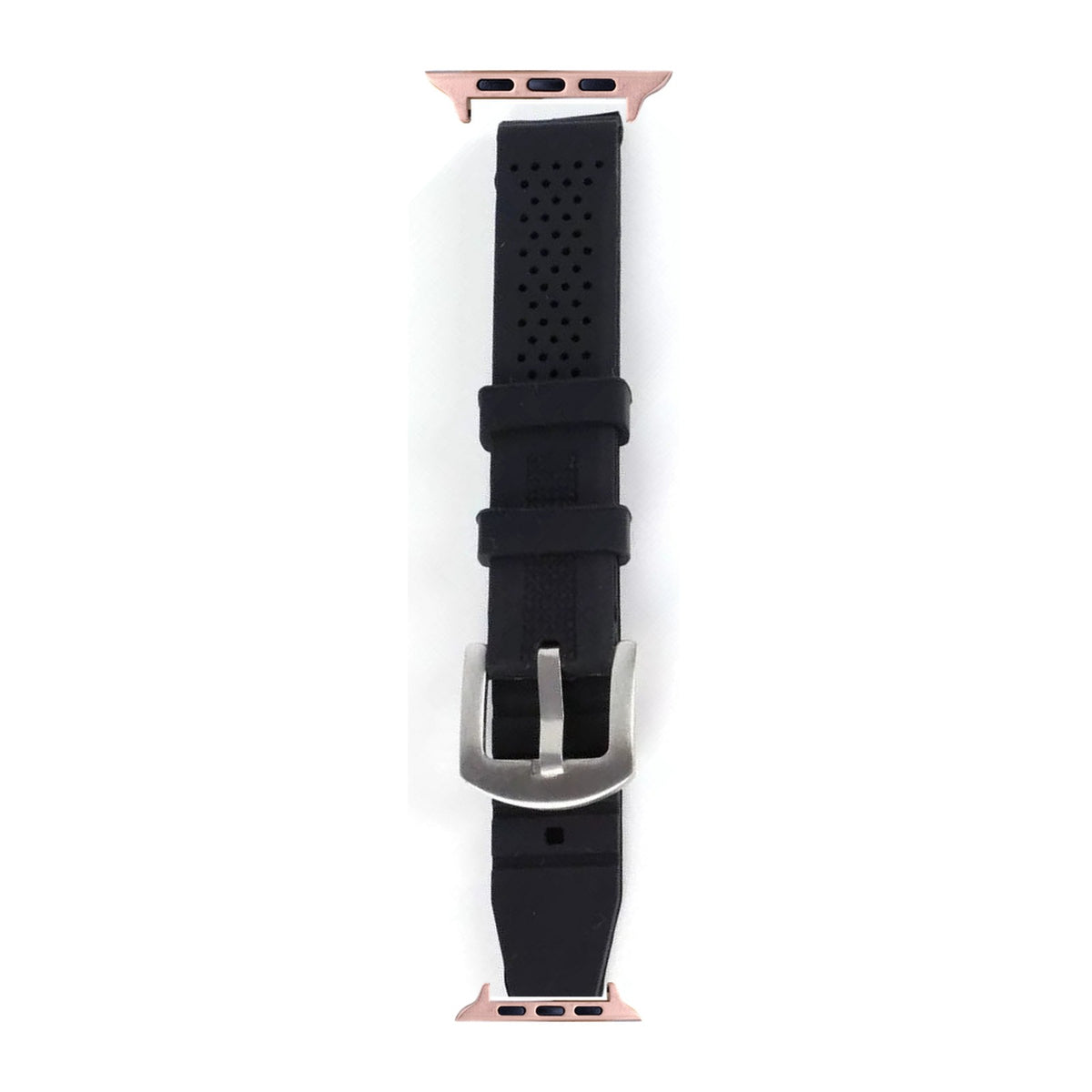 Black Military V2 Rose Gold with Connecters - Spring Bar Type for Apple Watch