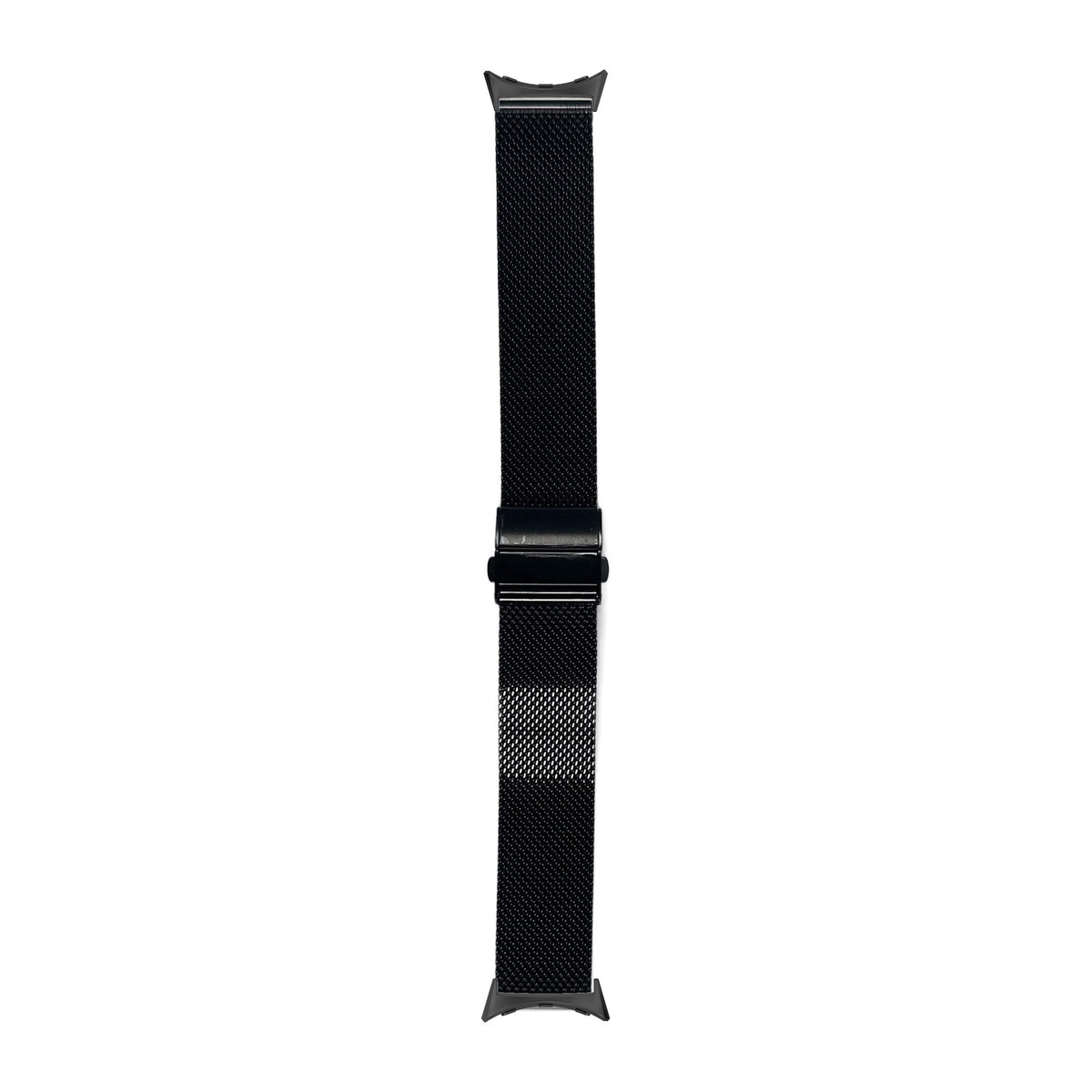 Milanese Black Black with Clasp with Google Pixel Spring Bar Adapters - Wear Any 20mm Strap! for Pixel Watch 3-5 45mm