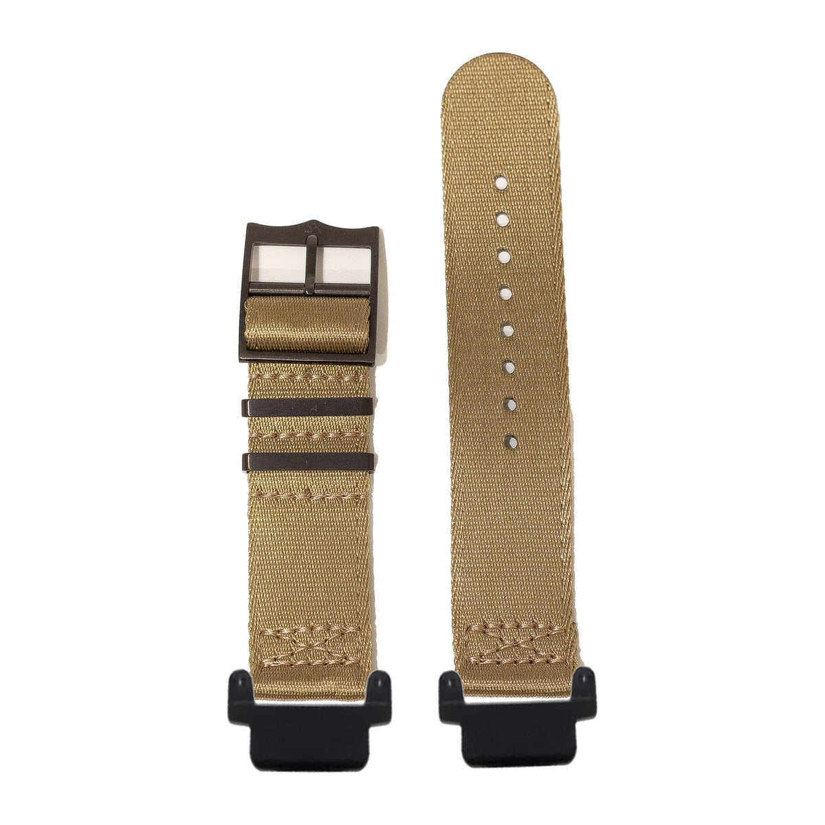 Ultra Militex - Stealth Desert Sand [Black Hardware] Black with Garmin Forerunner 220/ 230/ 235/ 620/ 630/ 735XT Strap Adapters for Garmin Forerunner 220/ 230/ 235/ 620/ 630/ 735XT