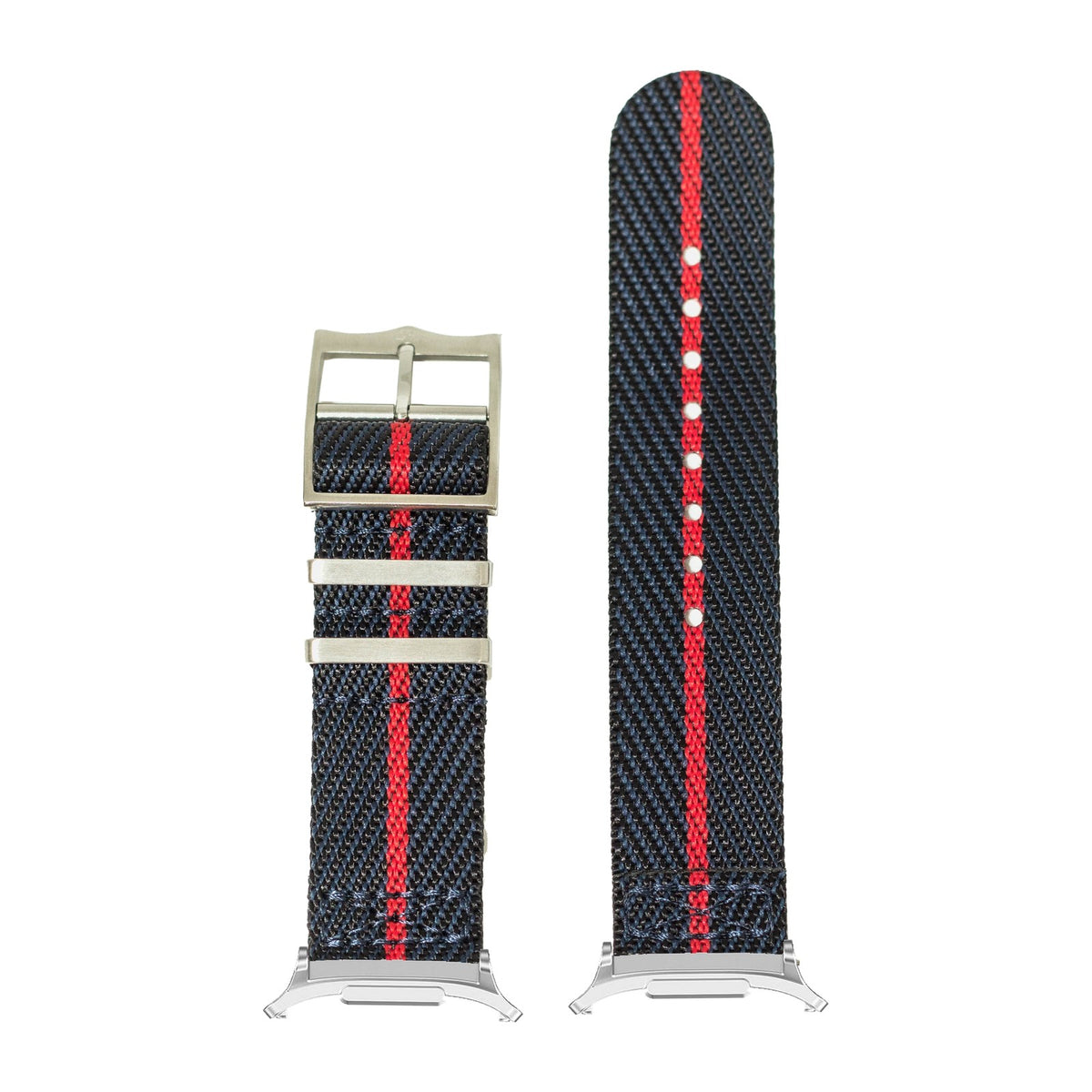 Cross Militex - Night Blue / Red Silver with Strap Adapter for Galaxy Watch 8-9/Ultra