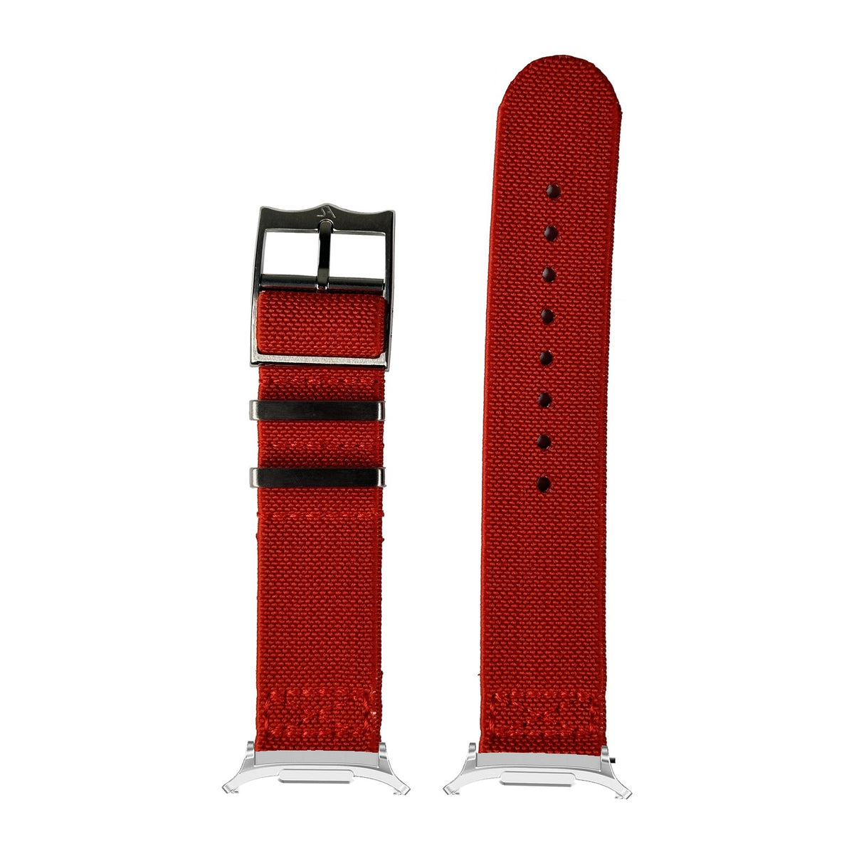 ElastoFlex - Red Silver with Strap Adapter for Galaxy Watch 8-9/Ultra