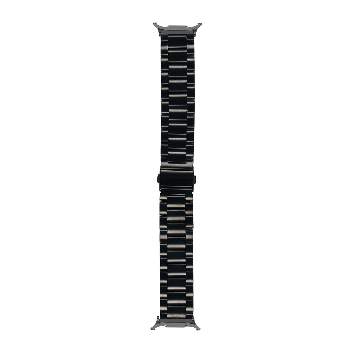 Steel Bracelet Grey with Deployant Clasp - Black with Strap Adapter for Galaxy Watch 8-9/Ultra