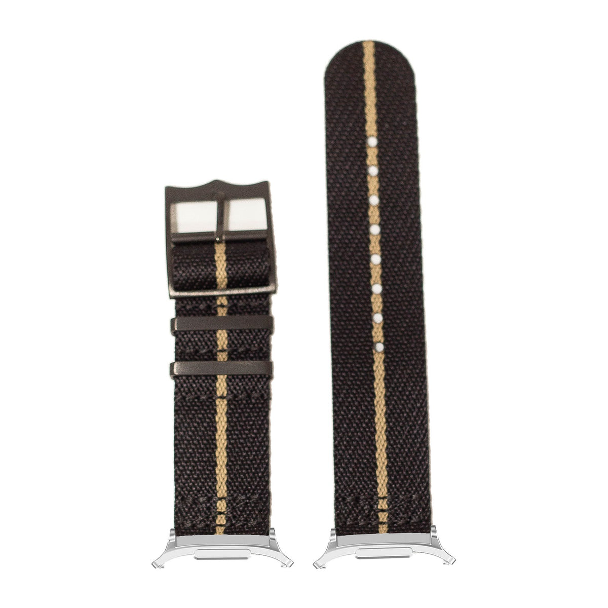 Cross Militex - Stealth Black / Wheat [Black Hardware] Silver with Strap Adapter for Galaxy Watch 8-9/Ultra