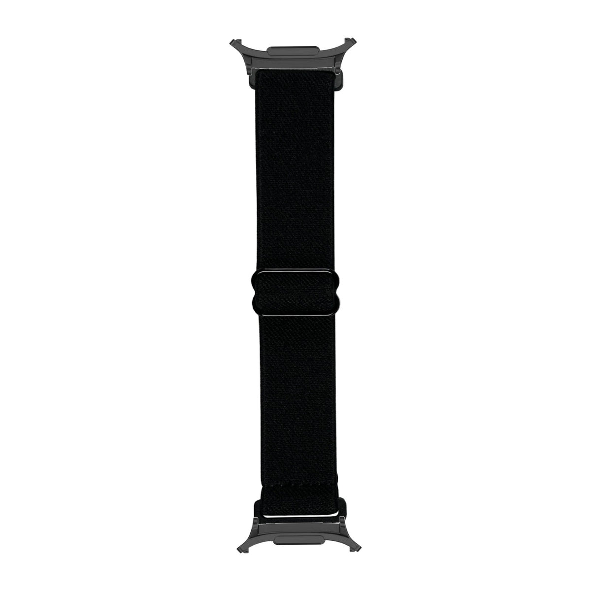Weaved Elastic Loop Black Black with Strap Adapter for Galaxy Watch 8-9/Ultra