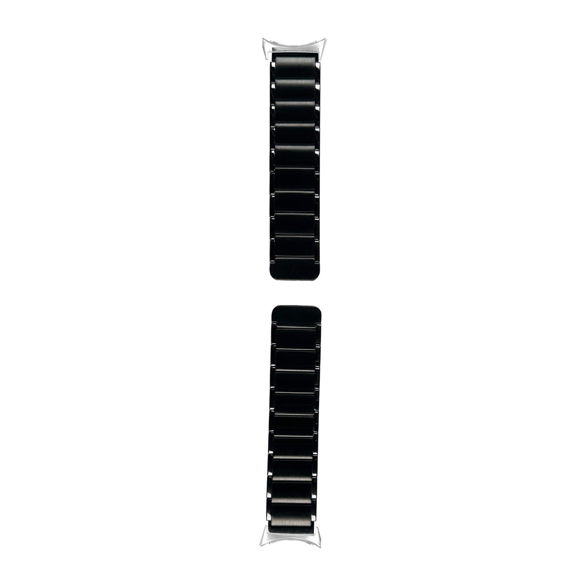 Magnetic Steel Bracelet Black Silver with Google Pixel Spring Bar Adapters - Wear Any 20mm Strap! for Pixel Watch 1-5 41mm