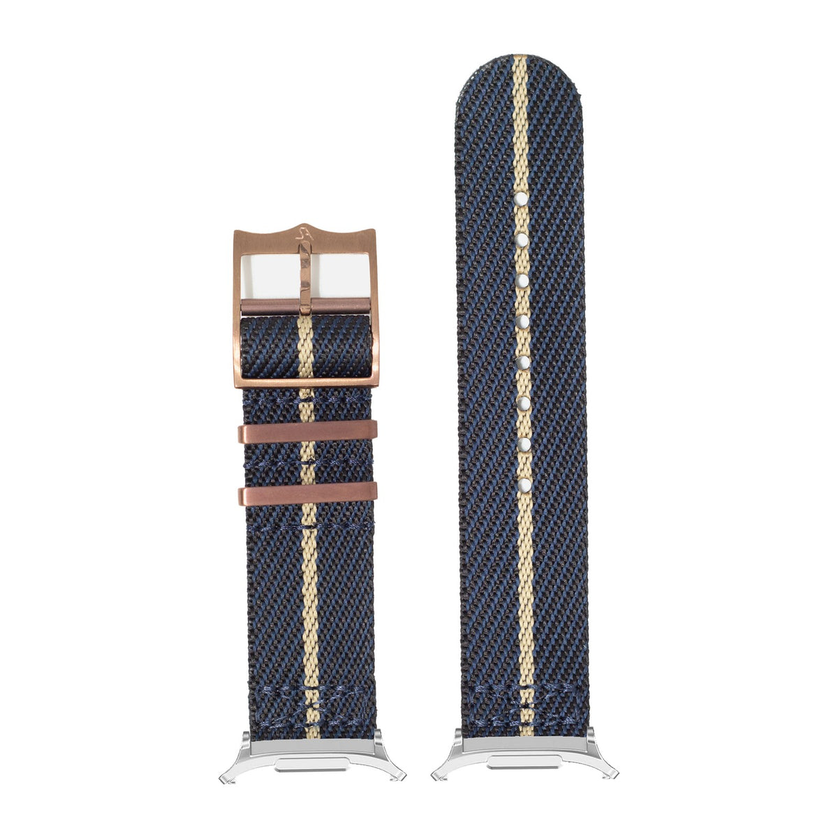 Cross Militex - Blue / Wheat [Bronze Coloured Hardware] Silver with Strap Adapter for Galaxy Watch 8-9/Ultra