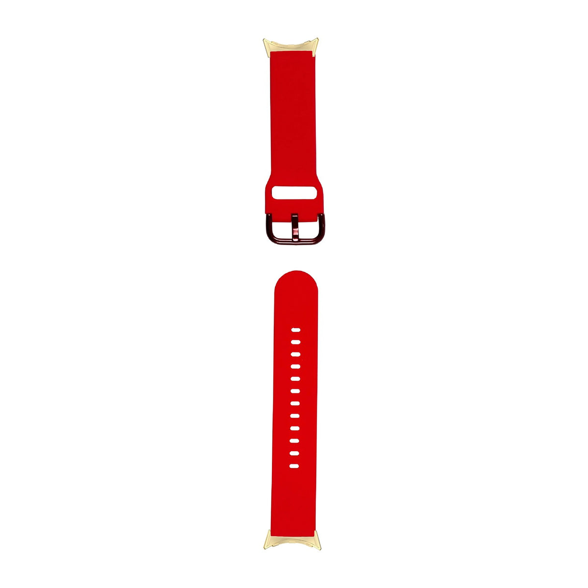 Flexi Silicone 6 Red Gold with Google Pixel Spring Bar Adapters - Wear Any 20mm Strap! for Pixel Watch 1-5 41mm