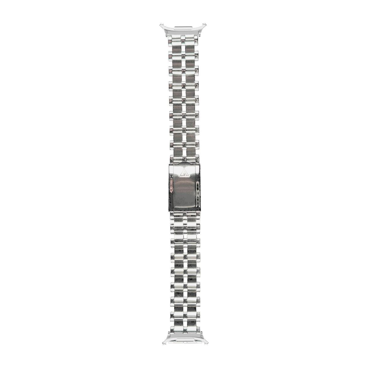 5-Row Beads of Rice Stainless Steel Watch Bracelet Silver with Strap Adapter for Galaxy Watch 8-9/Ultra