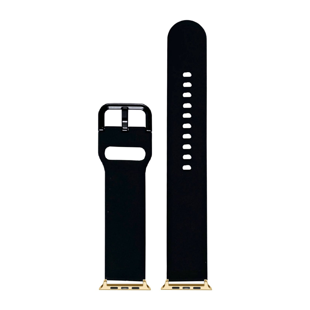 Flexi Silicone 6 Black Gold with Connecters - Spring Bar Type for Apple Watch