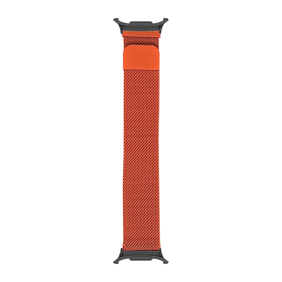 Milanese - Orange Black with Strap Adapter for Galaxy Watch 8-9/Ultra