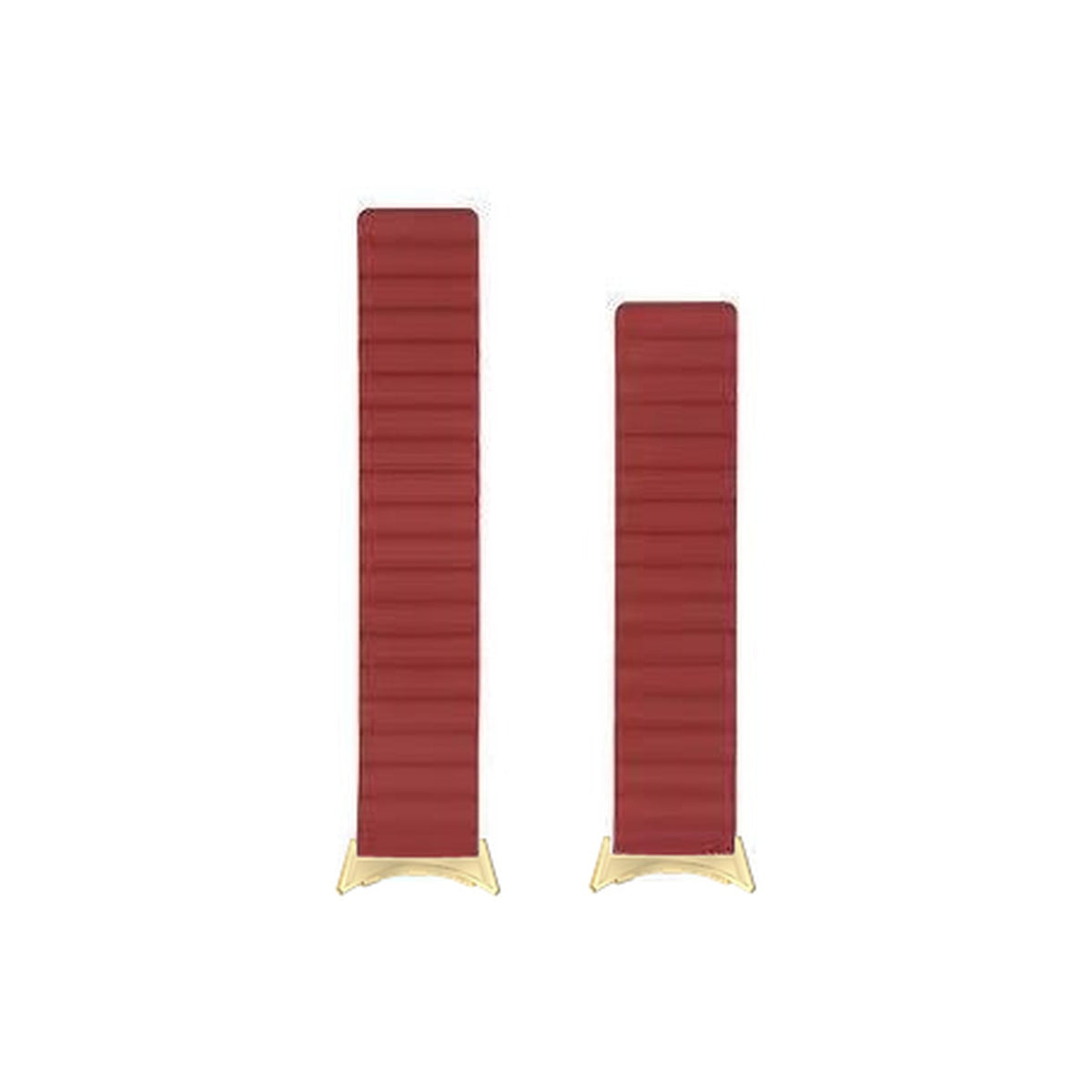 Magnetic Silicone Loop Red Gold with Google Pixel Spring Bar Adapters - Wear Any 20mm Strap! for Pixel Watch 1-5 41mm