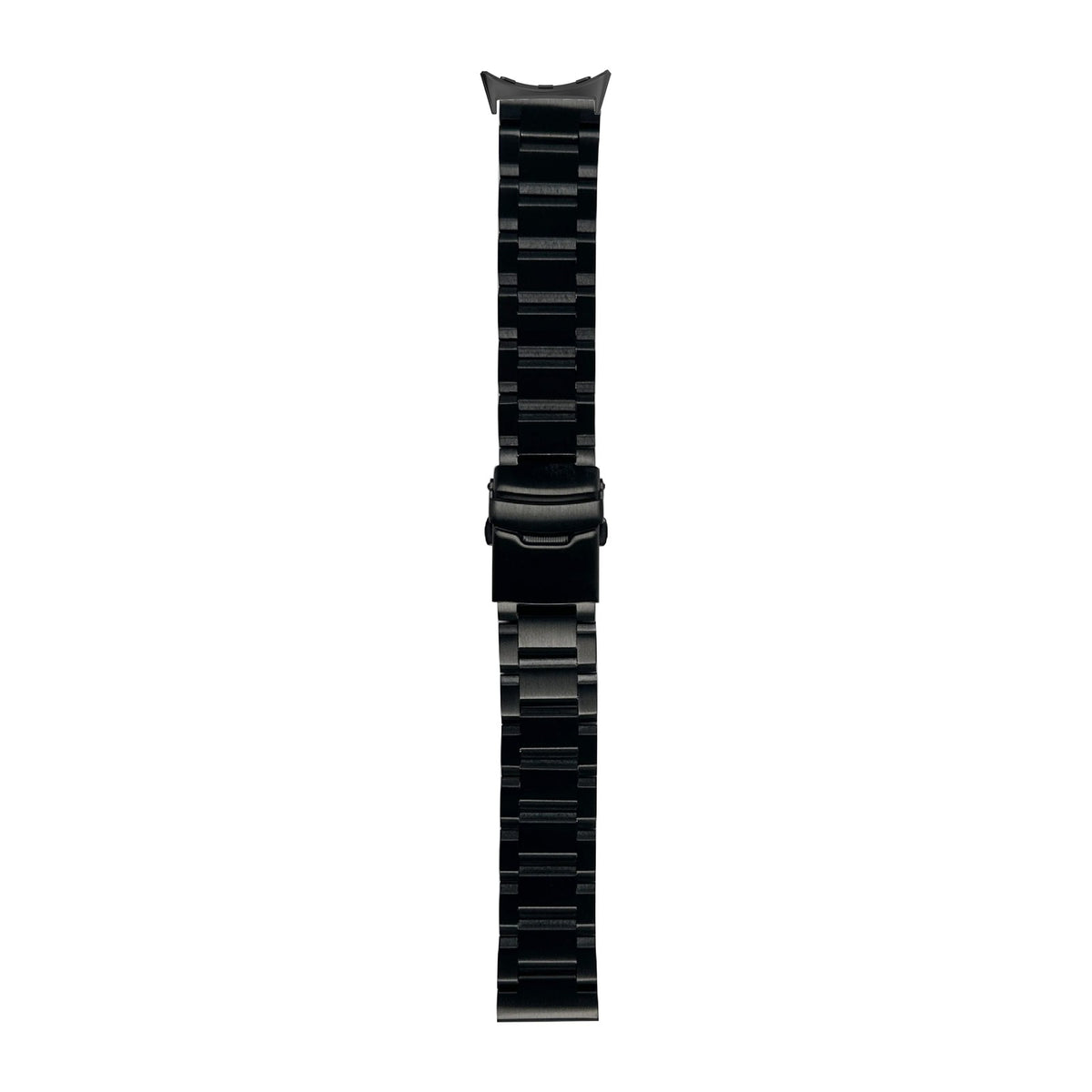 Steel Bracelet - Hex Link Black Black with Safety Deployant Clasp with Google Pixel Spring Bar Adapters - Wear Any 20mm Strap! for Pixel Watch 1-5 41mm