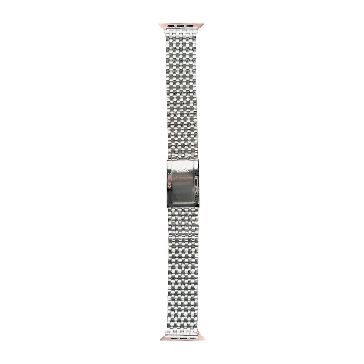 9-Row Beads of Rice Stainless Steel Watch Bracelet Rose Gold with Connecters - Spring Bar Type for Apple Watch