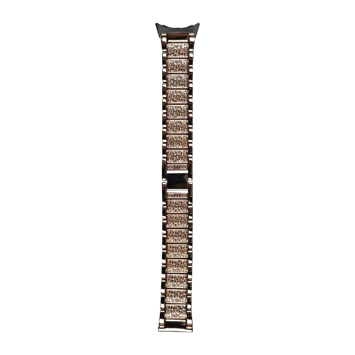 Zirconia Shimmer Bracelet Rose Gold Black with Google Pixel Spring Bar Adapters - Wear Any 20mm Strap! for Pixel Watch 3-5 45mm