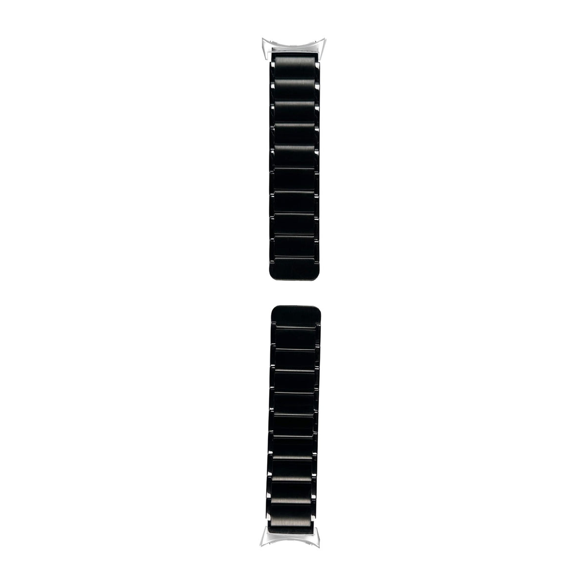 Magnetic Steel Bracelet Black Silver with Google Pixel Spring Bar Adapters - Wear Any 20mm Strap! for Pixel Watch 1-5 41mm