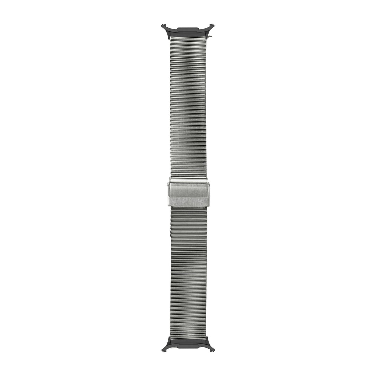 Flat-Link Micro-Adjustable Bracelet Silver Black with Strap Adapter for Galaxy Watch 8-9/Ultra