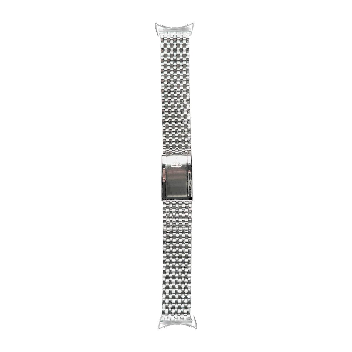 9-Row Beads of Rice Stainless Steel Watch Bracelet Silver with Google Pixel Spring Bar Adapters - Wear Any 20mm Strap! for Pixel Watch 1-5 41mm