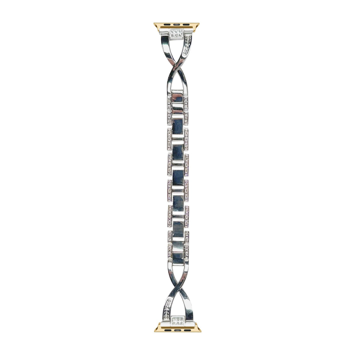 Helix Bracelet Silver Gold with Connecters - Spring Bar Type for Apple Watch