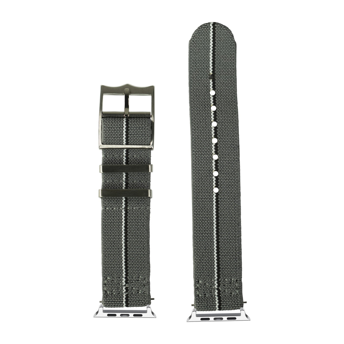 ElastoFlex - Grey/Black/White Starlight with Connecters - Spring Bar Type for Apple Watch