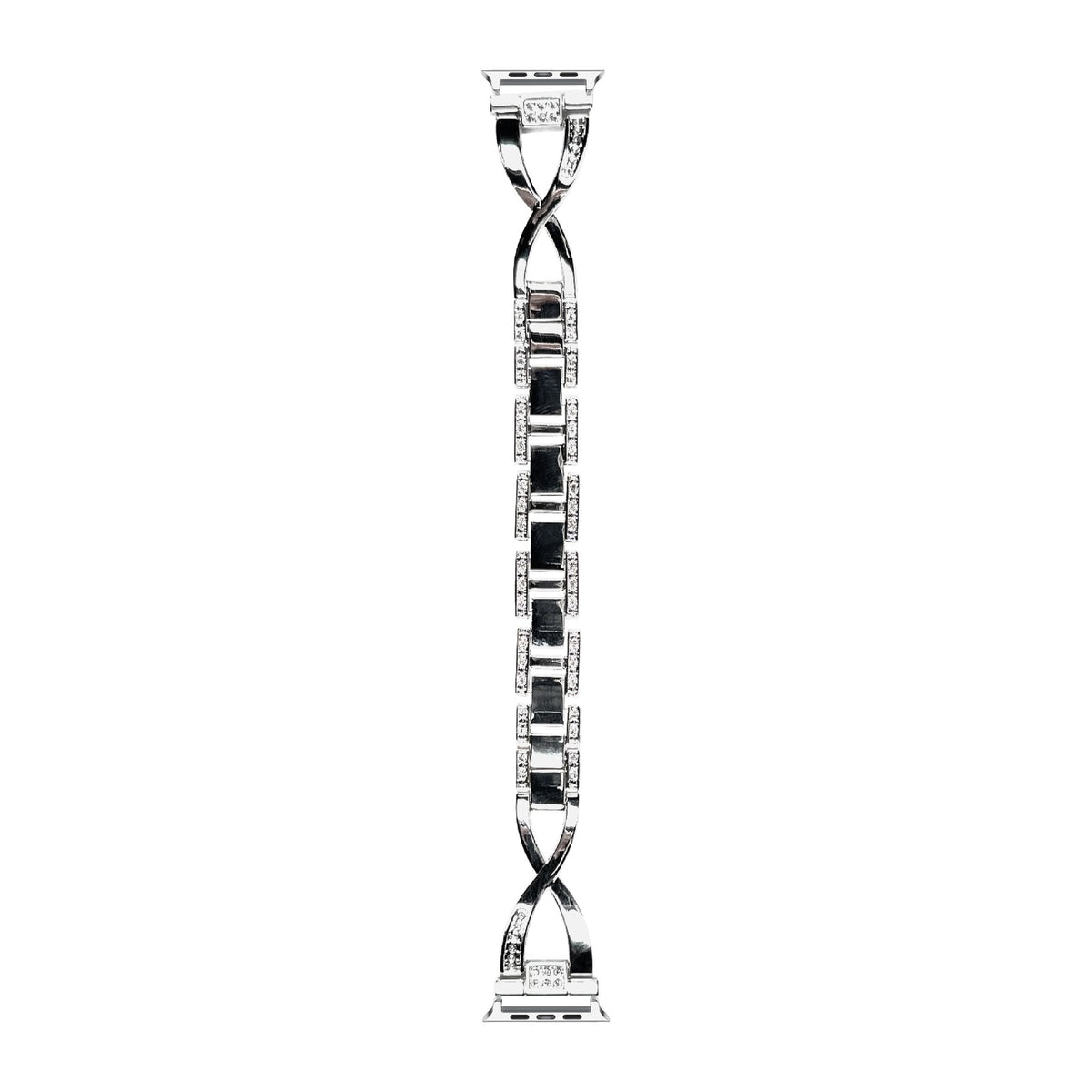 Helix Bracelet Silver Silver with Connecters - Spring Bar Type for Apple Watch