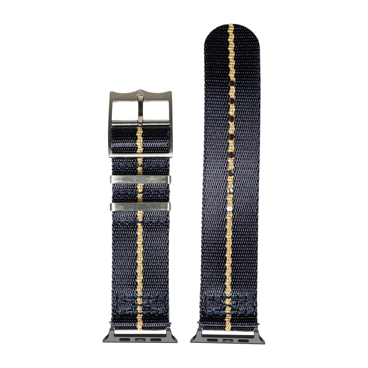 Supreme Militex - Navy Blue/Wheat Black with Connecters - Spring Bar Type for Apple Watch