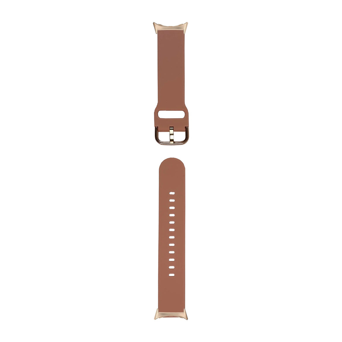 Flexi Silicone 6 Rose Gold Rose Gold with Google Pixel Spring Bar Adapters - Wear Any 20mm Strap! for Pixel Watch 1-5 41mm